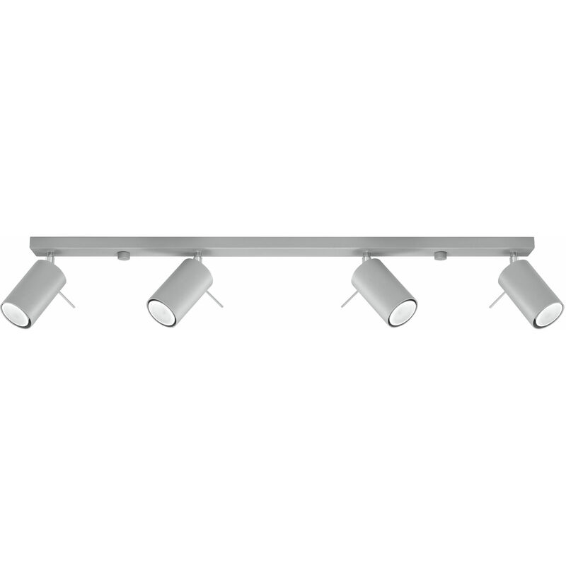 Image of Faretto da soffitto moderno etna Grey lungo 80 cm - Grigio