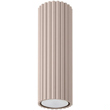 Faretto da soffitto moderno, tortora, rotondo, ondulato, tubolare, 20 cm, 1xGU10 10W, KARBON, Sollux Lighting