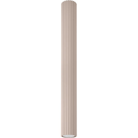 Faretto da soffitto moderno, tortora, rotondo, ondulato, tubolare, 60 cm, 1xGU10 10W, KARBON, Sollux Lighting
