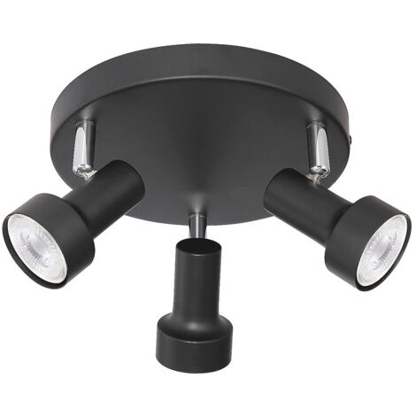 Faretto da soffitto nero GU10 3 luci Rabalux Konrad