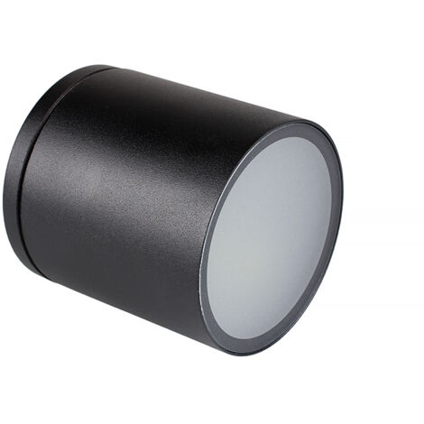 FARETTO DA SOFFITTO PLAFONIERA PER ESTERNO CILINDRICO IN ALLUMINIO NERO CON ATTACCO GU10 - ELEGANZA ED EFFICIENZA ENERGETICA