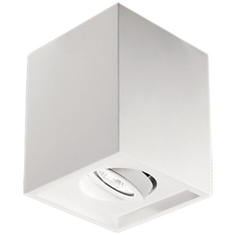 Faretto da soffitto quadrata in gesso verniciato Bianco SIRTA 13x16 cm