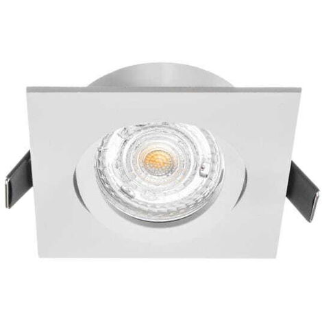 Faretto da soffitto quadrato, mobile, IP20, bianco