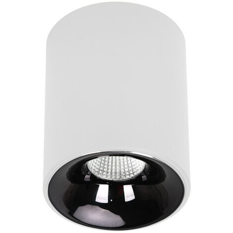 Faretto da soffitto rotondo moderno bianco e nero Ø6cm, LED a colori variabili 5W TOM Light Prestige