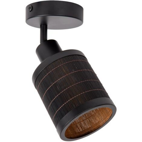 Faretto da soffitto TAGALOG rattan nero E27 40W Lucide