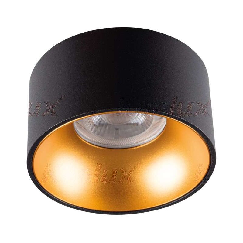 Image of Kanlux - Round Build -in Spot Support Mini Riti GU10 Black and Gold