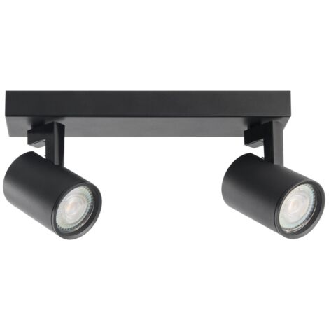 Faretto doppio soffitto/parete 2xGU10 10W nero Polux LYNX