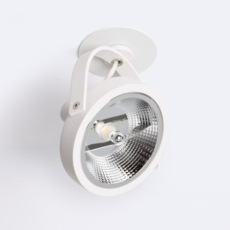 Faretto Downlight LED 12W Circolare AR111 Foro Ø 80 mm No Flicker 4000K Bianco Naturale