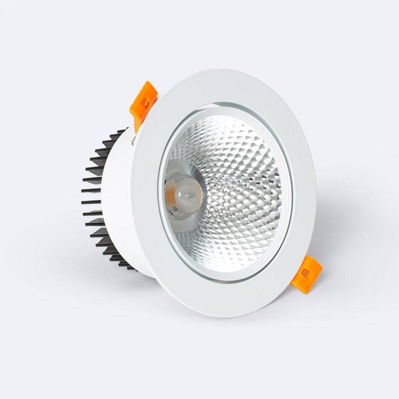 Image of Ledkia - Downlight led 15W cob Orientabile Circolare Bianco Foro ø 113mm No Flicker Bianco Caldo 2700K