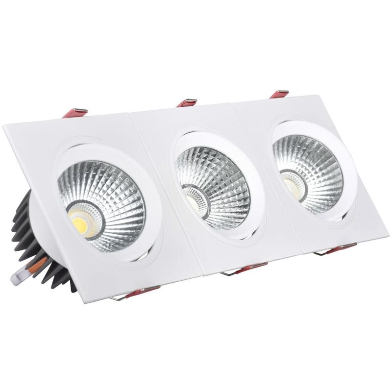 Ledkia - Faretto Downlight led 45W Rettangolare Madison Foro 400x120 mm Bianco Caldo 3000K