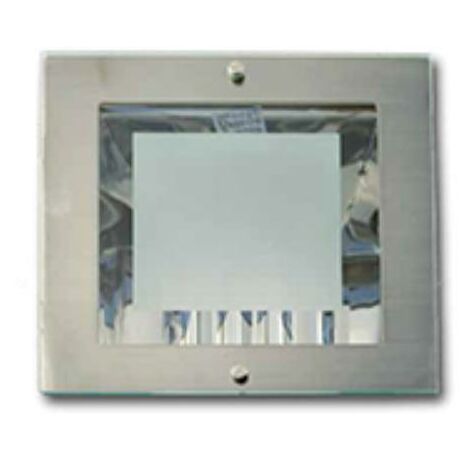 Faretto E27 cromo lucido quadrato 215×215 codice LAPHALLSQUARE/CR