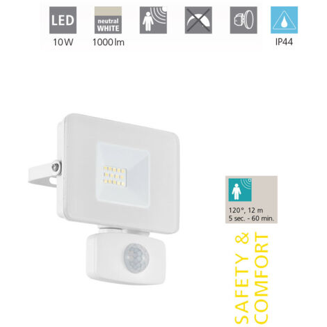 Faretto Esterno Moderna Faedo 3 Alluminio Bianco Sensore Led H13,5Cm