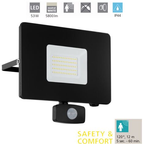 Faretto Esterno Moderno Faedo 3 Alluminio Nero Sensore Led H20Cm