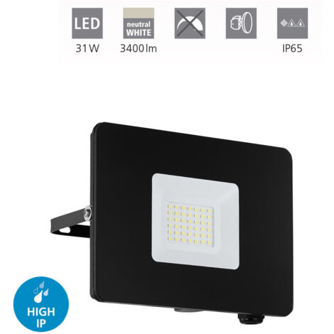 Faretto Esterno Moderno Faedo 3 Alluminio Nero Vetro Led