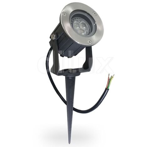 FARETTO FARO LED GU10 DA ESTERNO GIARDINO CON PICCHETTO MAX 35W IP65 PIANTE