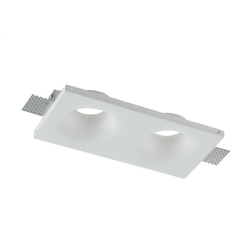 Faretto Gesso Incasso Soffitto Tondo Bianco Verniciabile Plafoniera Scomparsa 55