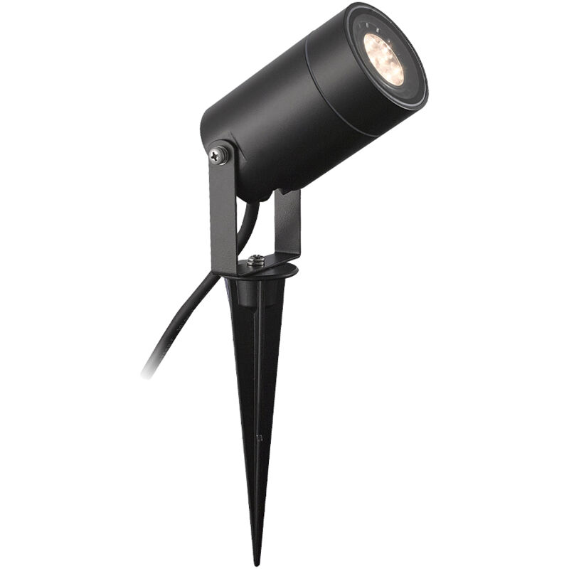 9 Faretti Da Esterno Con Picchetto - IP65 - Attacco GU10 - Nero - Per Giardino