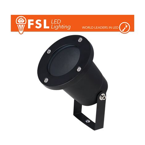 F105-8W - Faretti Da Esterno - - FARETTO LED A PICCHETTO 8W 220V DA  GIARDINO IP65 STAFFA INCLUSA SILAMP