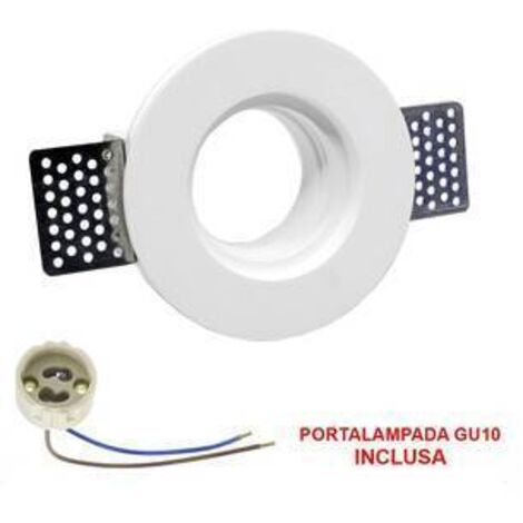 FARETTO IN GESSO D.100 TONDO GU10 - 1 pezzo