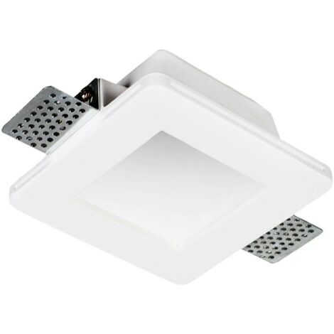 Faretto in Gesso quadrato Century Jessy incasso Bianco con vetrino JESSY-SQ120GLASS