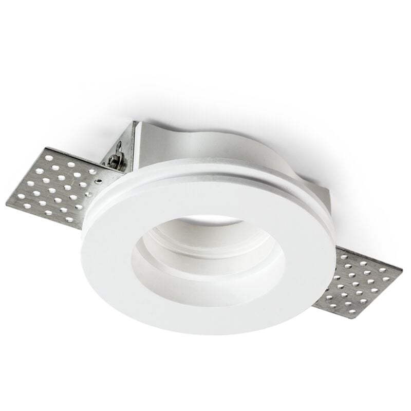 Lampo - Faretto in gesso, Tondo Piatto, per