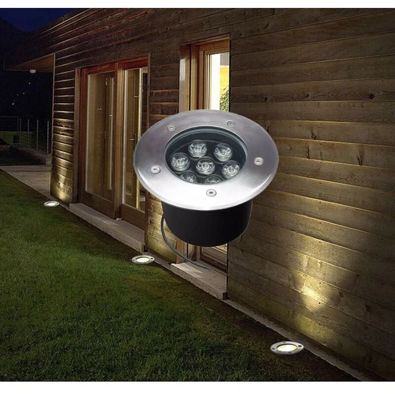 Image of Partenopea Utensili - Segnapasso led calpestabile 7w faretto da terra luce calda 3000K