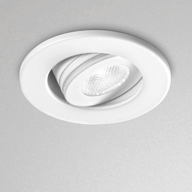 Image of Faretto incasso alluminio gea led elara gfa880 spot tondo orientabile, tonalità luce 3000°k (luce calda)