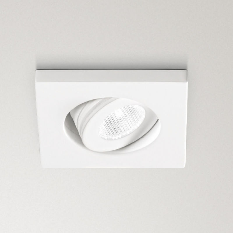 Image of Faretto incasso alluminio gea led elara gfa890 spot quadrato orientabile, tonalità luce 4000°k (luce naturale)