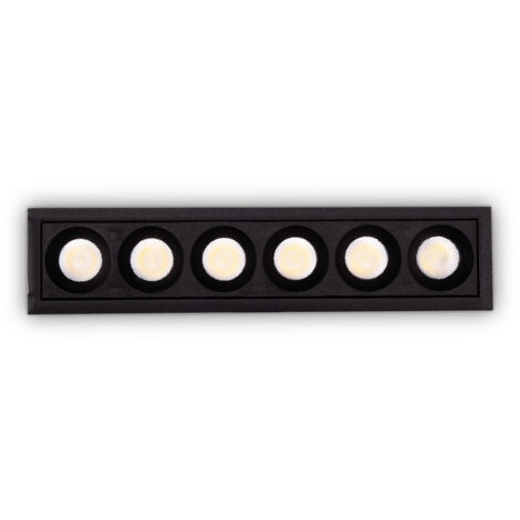 Faretto Incasso Contemporaneo Lika Alluminio Nero Led 10W 3000K Ip20