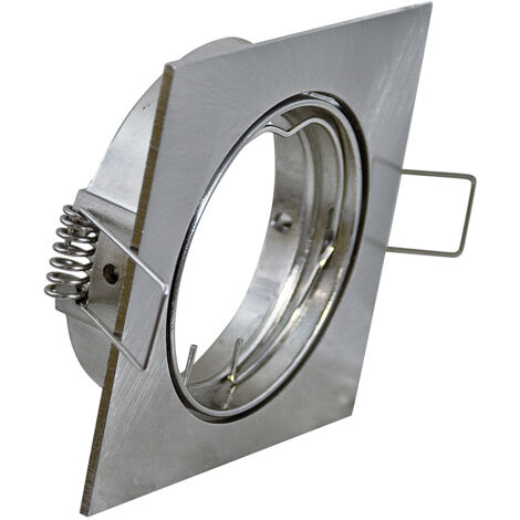 Faretto Incasso Fun Orientabile Quadrato Alluminio Nero Satinato 1 Luce Gu10