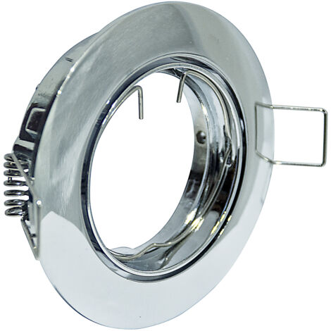 Faretto Incasso Fun Orientabile Tondo Alluminio Cromo 1 Luce Gu10 D9,4Cm