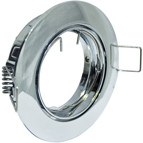 Faretto Incasso Fun Orientabile Tondo Alluminio Cromo 1 Luce Gu10 D9,4Cm