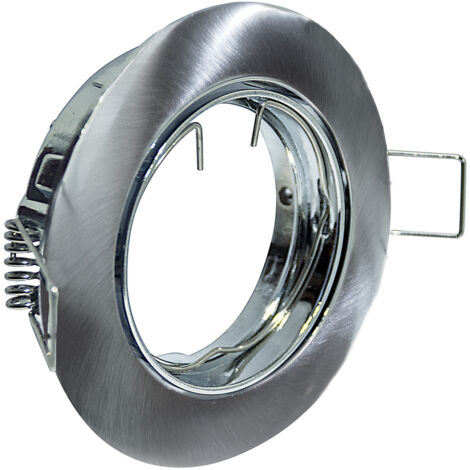 Faretto Incasso Fun Orientabile Tondo Alluminio Nero Satinato 1 Luce Gu10 D9,4Cm