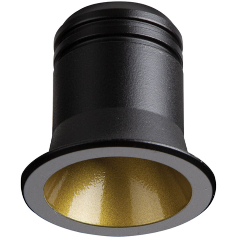 Faretto Incasso Virus Alluminio Nero E Oro Led 3W 3000K Luce Calda