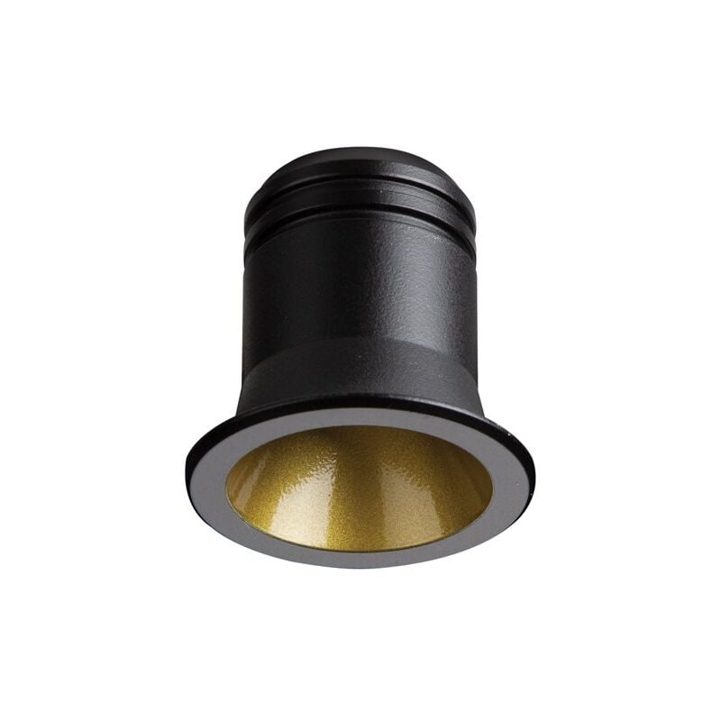 Faretto Incasso Virus Alluminio Nero E Oro Led 3W 3000K Luce Calda