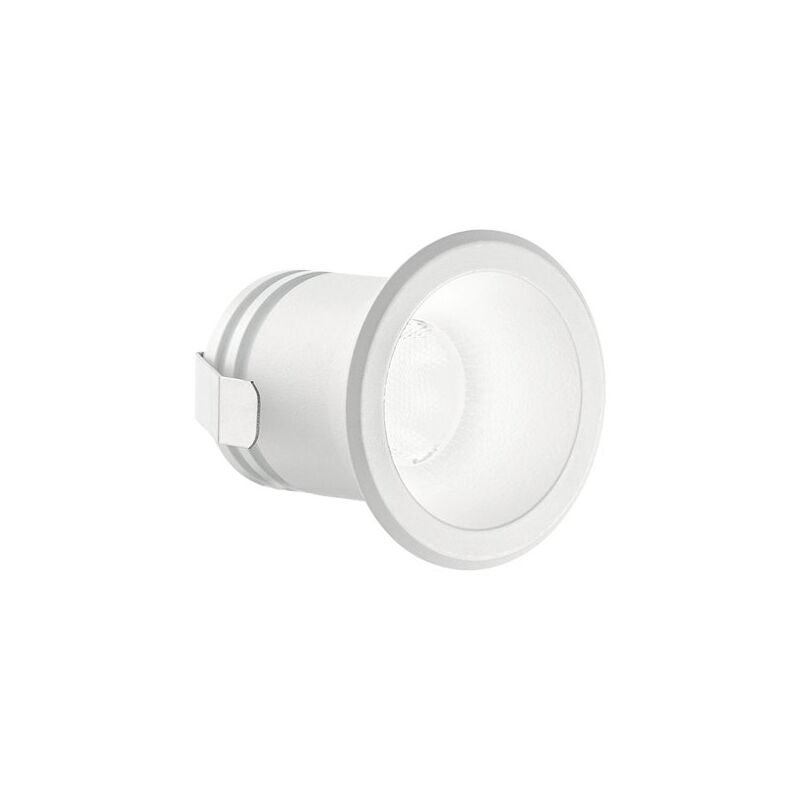 Faretto Incasso Virus Alluminio Bianco Led 3W 3000K Luce Calda