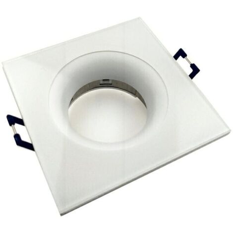 Faretto incasso IP44 quadrato bianco opaco Aqua GU10