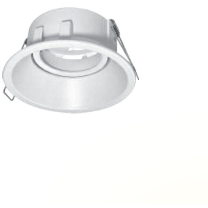 Faretto incasso lampadari bartalini aimrof gu10 led orientabile metallo, finitura metallo bianco