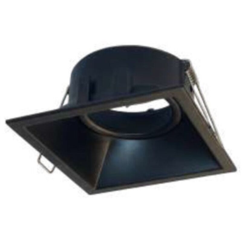 Faretto incasso lampadari bartalini ateag gu10 led orientabile metallo, finitura metallo nero