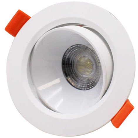 FARETTO INCASSO LED 7W 220V DIAMETRO 88 MM ORIENTABILE F.I.75-80 MMLuce Neutra Naturale 4200k