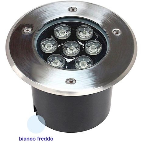 Faretto segna passi LED 12V calpestabile 3W luce radente 4000K 1 finestra  IP65 - - SEGNAPASSO E FARETTI CALPESTABILI