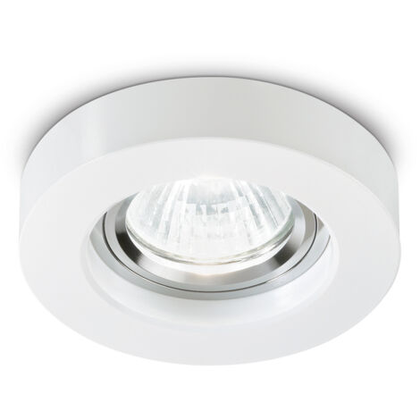 Faretto Incasso Moderno Blues Alluminio Bianco 1 Luce Gu10 5W 3000K Luce Calda