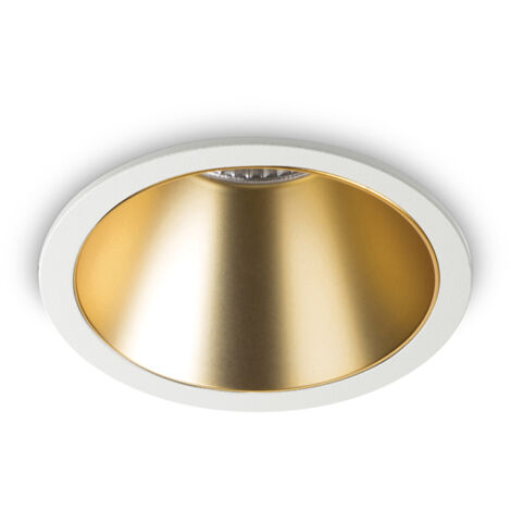 Faretto Incasso Moderno Game Alluminio Bianco E Oro Led 11W 3000K