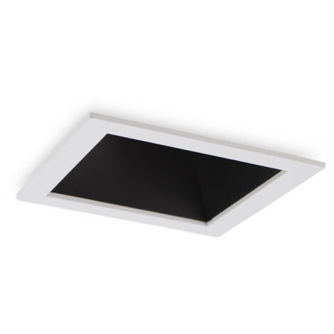 Faretto Incasso Moderno Game Square Alluminio Bianco E Nero Led 11W 3000K