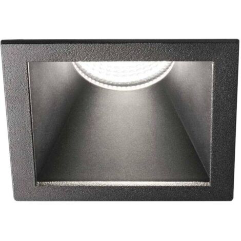 Faretto Incasso Moderno Game Square Alluminio Nero Led 11W 3000K