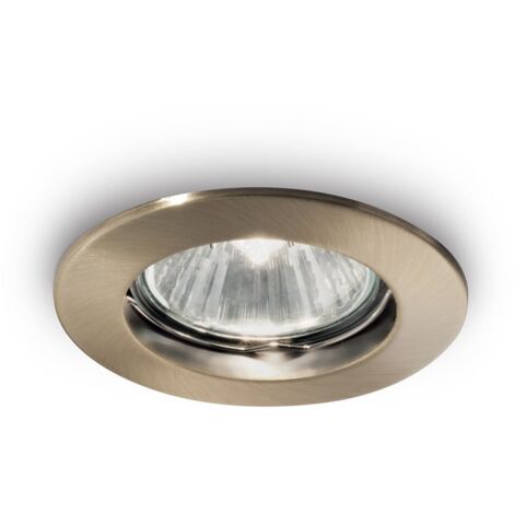 Faretto Incasso Moderno Jazz Metallo Ottone Brunito 1 Luce Gu10