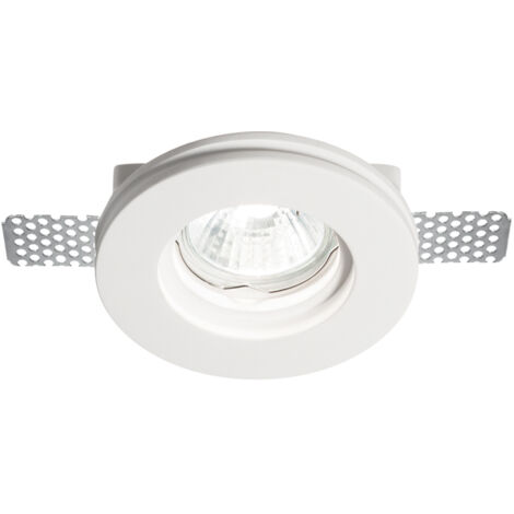 Faretto Incasso Moderno Samba Gesso Bianco 1 Luce Gu10 D60Cm