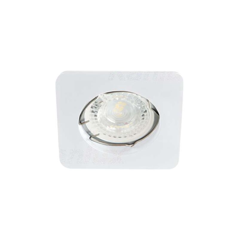 Porta faretto incasso nesta quadrato fisso bianco alluminio 1 luce