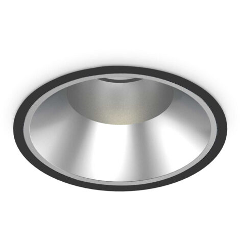 Faretto Incasso Off Alluminio Nero Led 42W 3000K Luce Calda