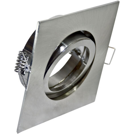 Faretto Incasso Oil Orientabile Quadrato Alluminio Nero Satinato 1 Luce Gu10